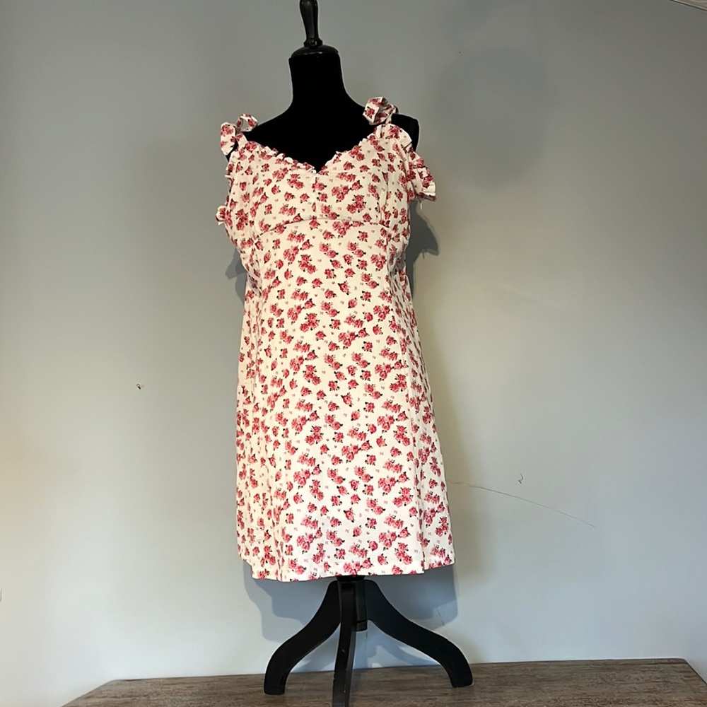 Showpo floral tie shoulder dress